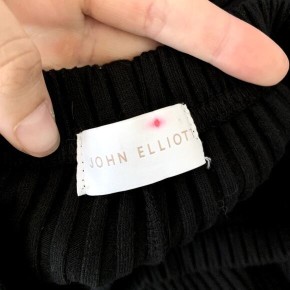 John Elliot Ginza Rib Cropped Pant Womens Black Size 0 USA Made - Picture 13 of 16